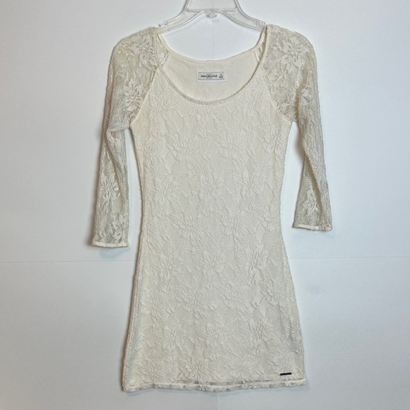 Abercrombie & Fitch Long Sleeve Lace Body-Con Mini Dress Size Small - Picture 2 of 16